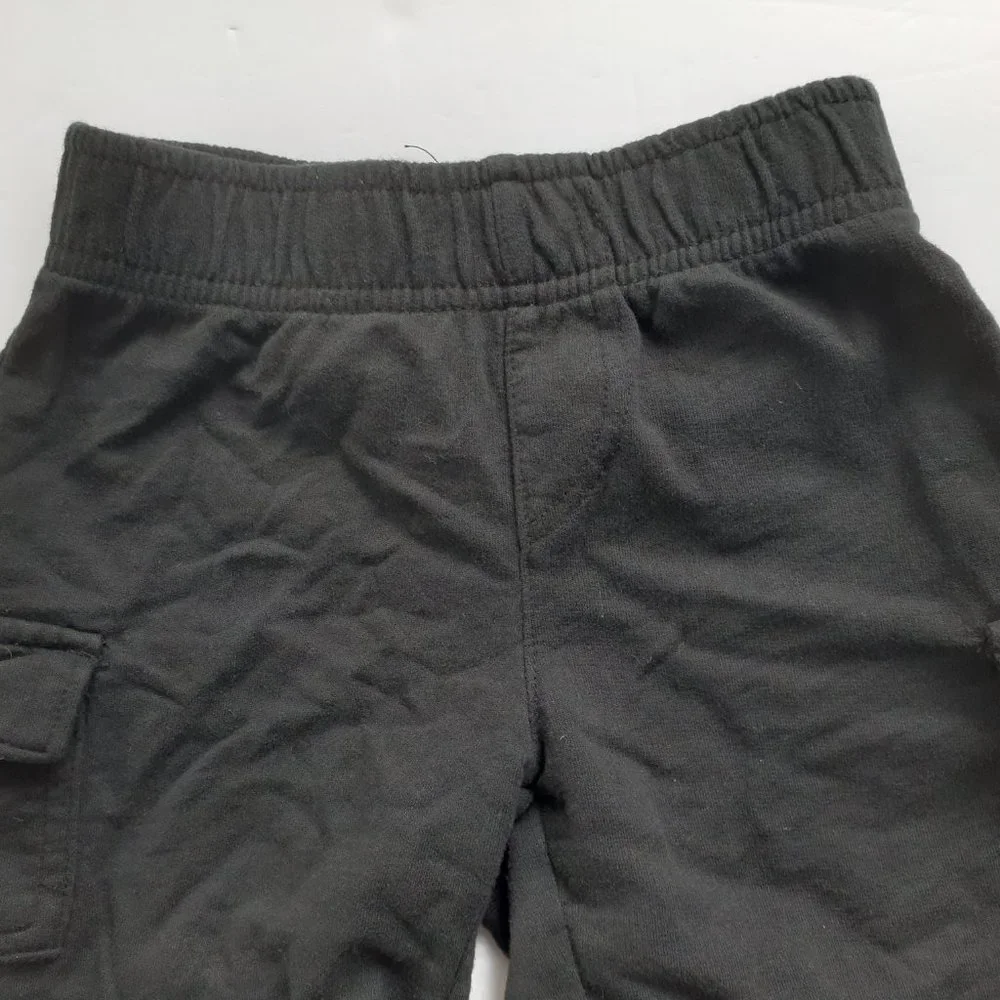 Jumping Beans Boys Shorts Black Knit Pull On Elastic Waist 2T